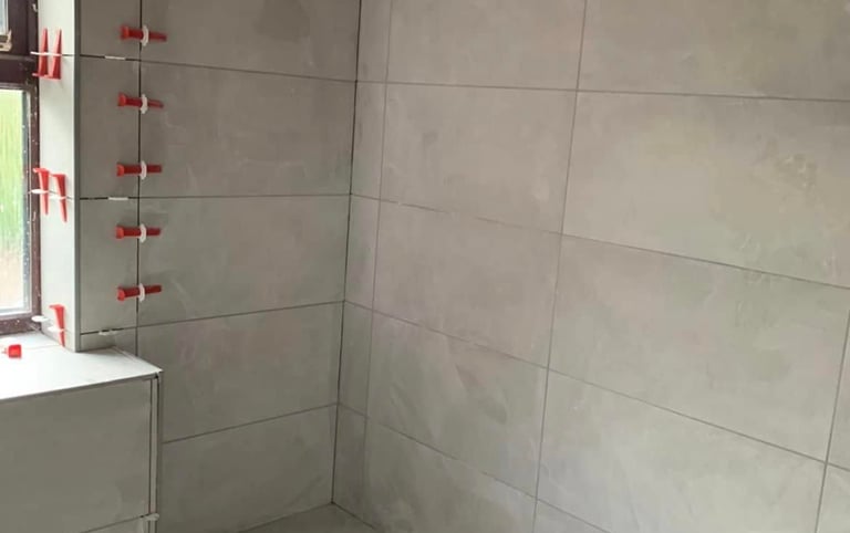 New floor tiles installed by local plumbers in Malvern