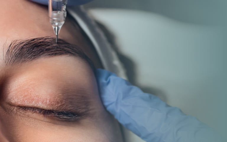 Proceso de sombreado de cejas