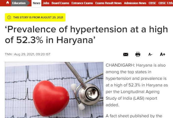 Hypertension Clinic BP screening diagnosis chart measurements complications counselling medicines