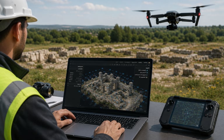 relevé photogrammétrique réalisé par drone