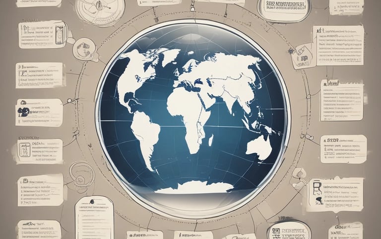a globe map of a globe with a map of the world