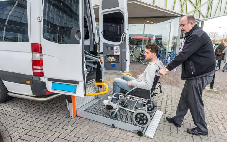 Furgoneta adaptada para sillas de ruedas