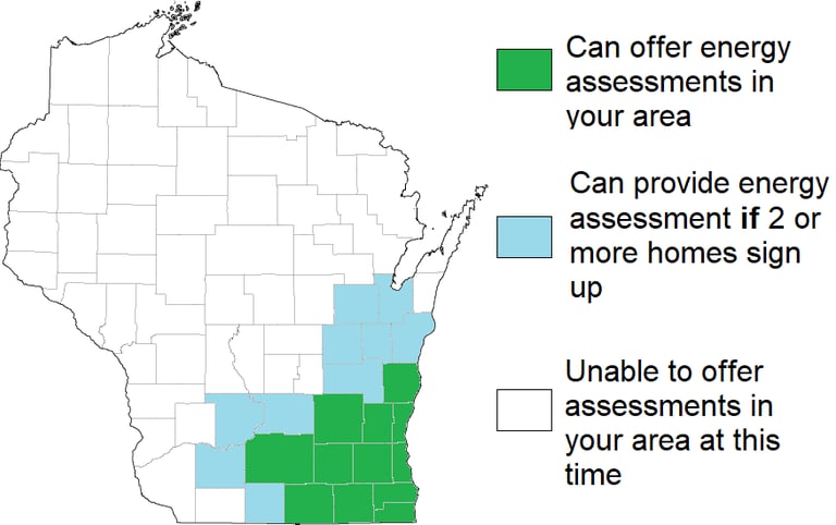 Energy assessments available in Milwaukee, Kenosha, Racine, Walworth, Rock, Waukesha, Washington, Do