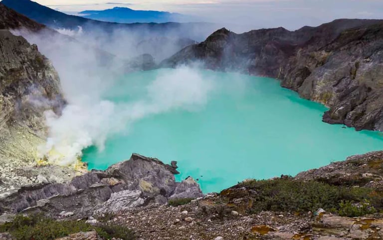 Acidic Lake Mt. Ijen Crater