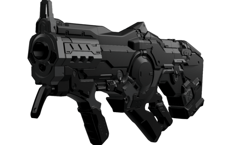 3D printed Plasma Rifle from Doom, sci-fi replica with detailed finish