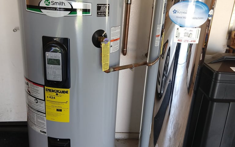 water heater and softener install
