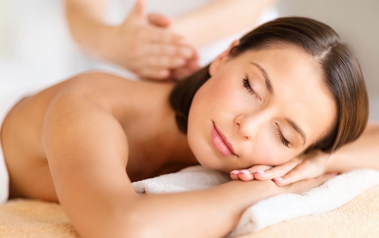 Woman getting massage