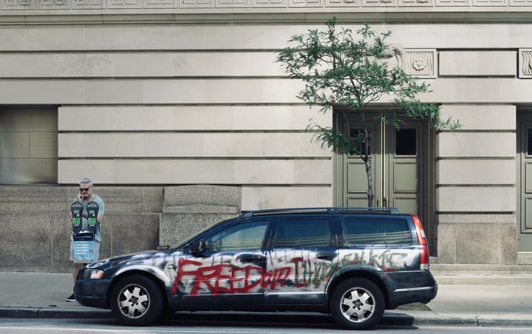 Freedom rider makes a statement