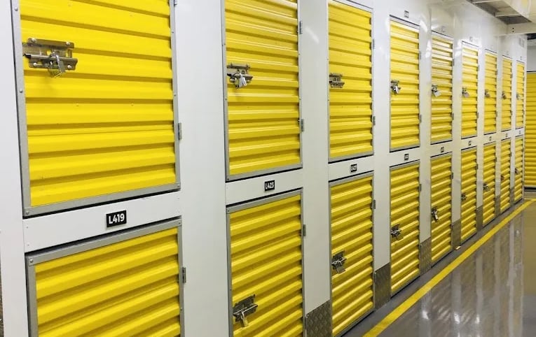 Warehouse locker and shelving setup for Morespace project in Dubai