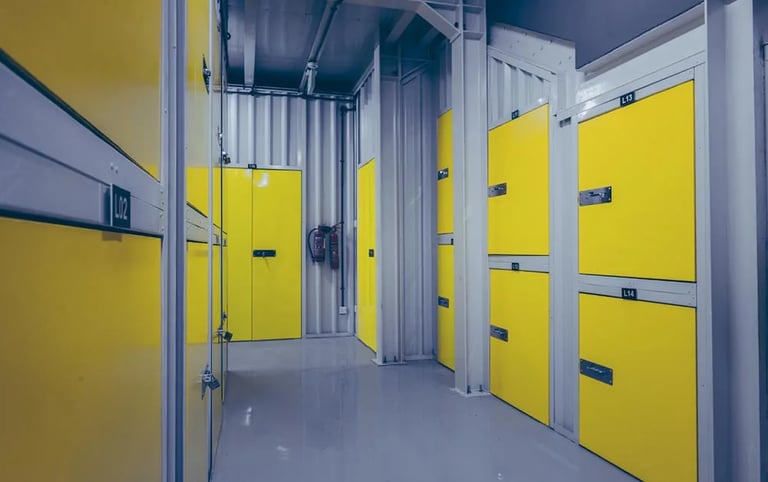 Custom steel locker system installed for Morespace Dubai – IN SAFE project