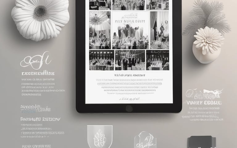 Elegant resin epoxy accessories for men displayed on a rustic wooden table.