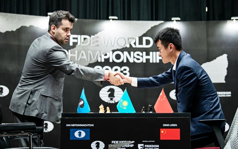 Nepomniachtchi takes the lead for the third time as Ding misplays. World Chess Championship 2023