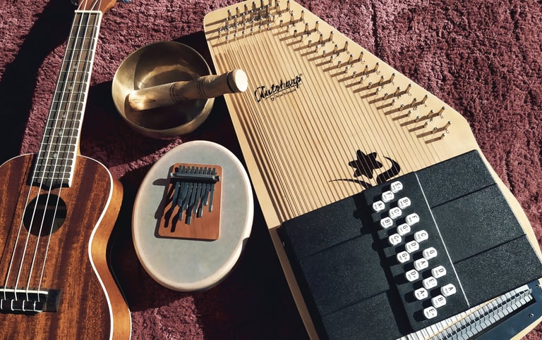 instruments de musique pour séance de relaxation ou de musicothérapie