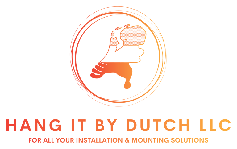 Logo of a business Hang it by Dutch for all your installations and mounting solutions.