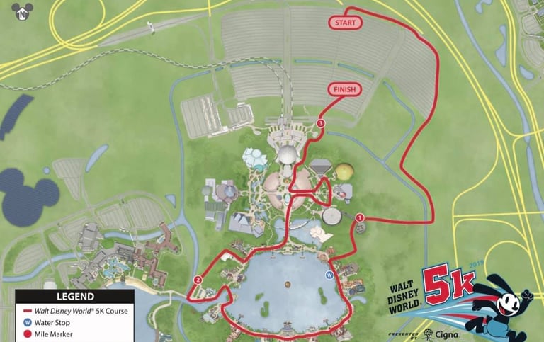 2019 runDisney Walt Disney World Marathon Weekend 5K Course Map
