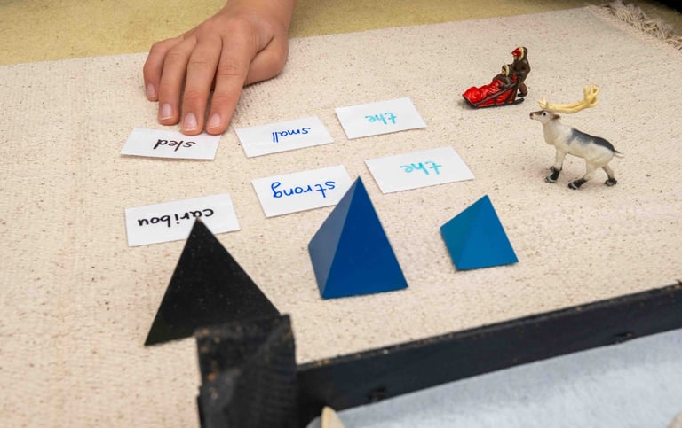 The Montessori Grammar Symbols in action