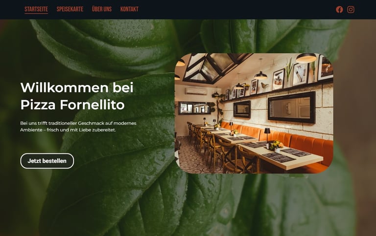 Websiteerstellung Pizzeria Demo