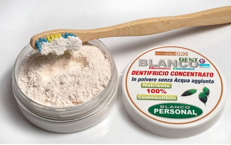 Pasta de dientes en polvo Natural Blanco Dent con cepillo de dientes de bambú para un cuidado bucal 
