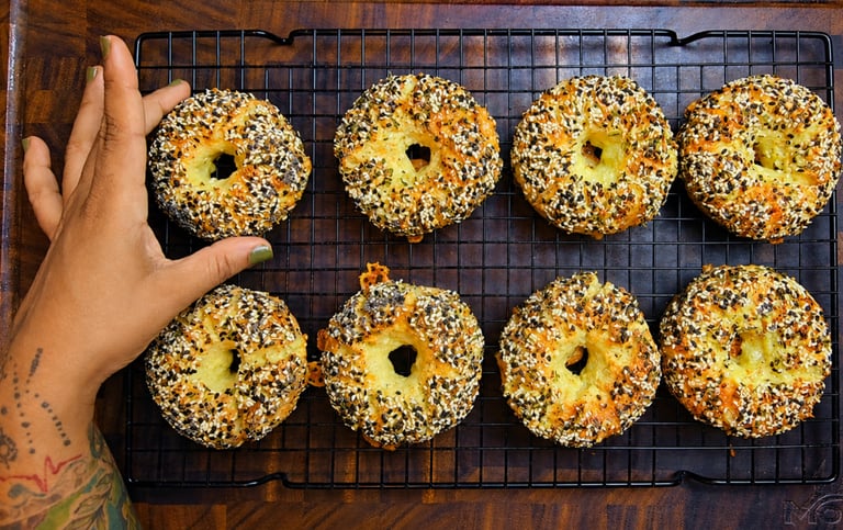Gluten Free, High Protein-Almond Flour Bagels