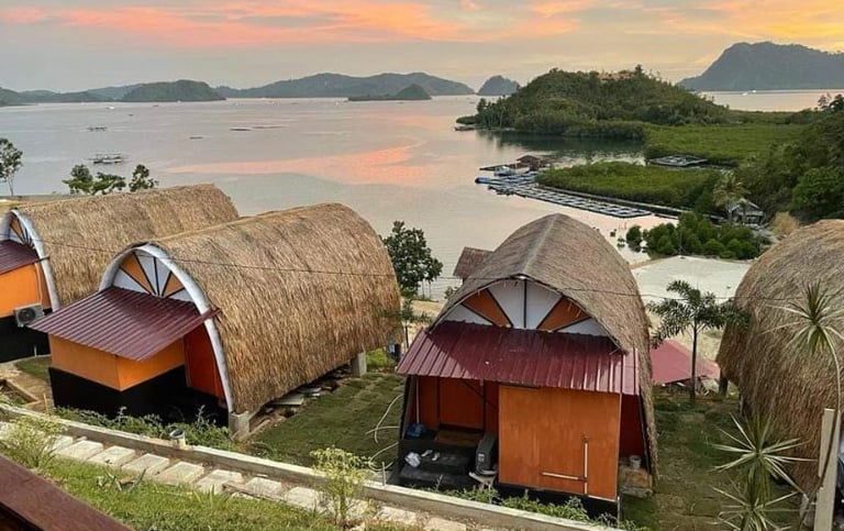 cottage type lumbung pandan view mandeh