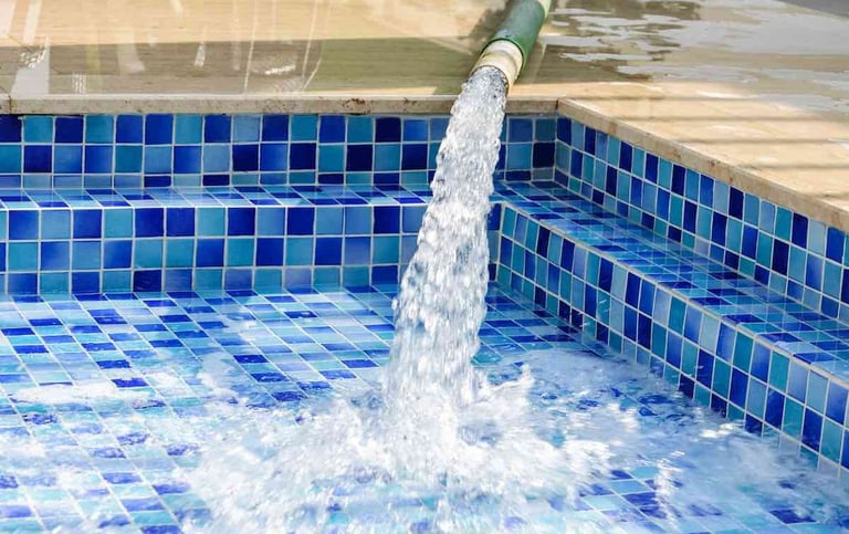llenado de una piscina