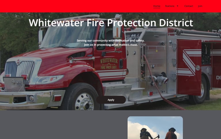 Whitewater Fire Protection District official website photo