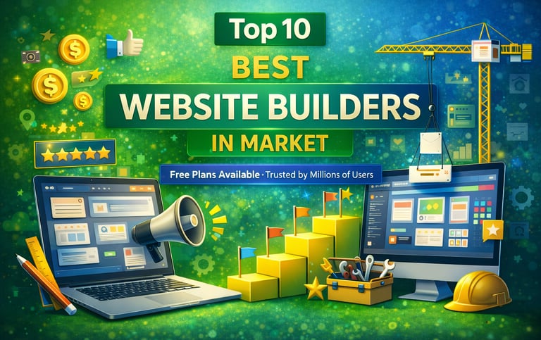 top 10 best website builders for beginners to start business or store