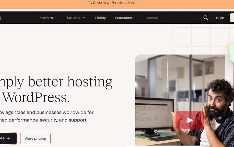 kinsta web hosting software review