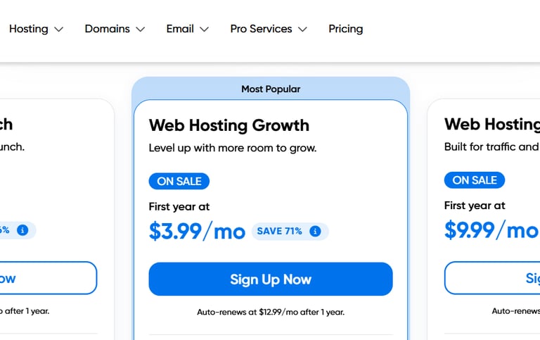 dreamhost web hosting software price review