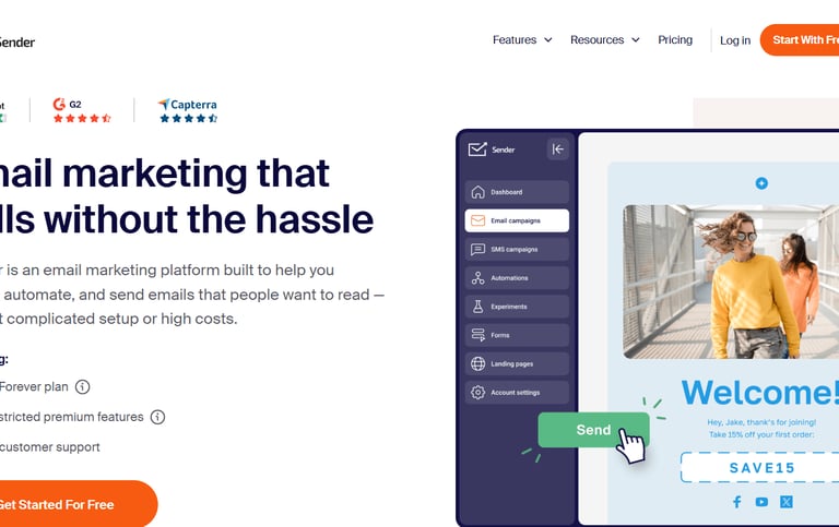 Sender Best Free Email Marketing Tool Review