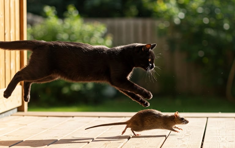 Rat dans le jardin