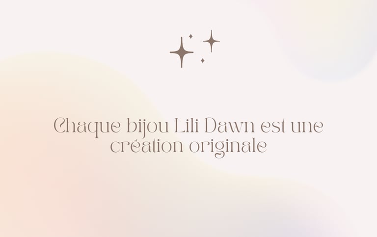 les bijoux artisanaux de Lili Dawn sont des créations originales