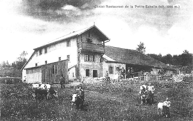 la petite échelle, en 1800, photo d'archive