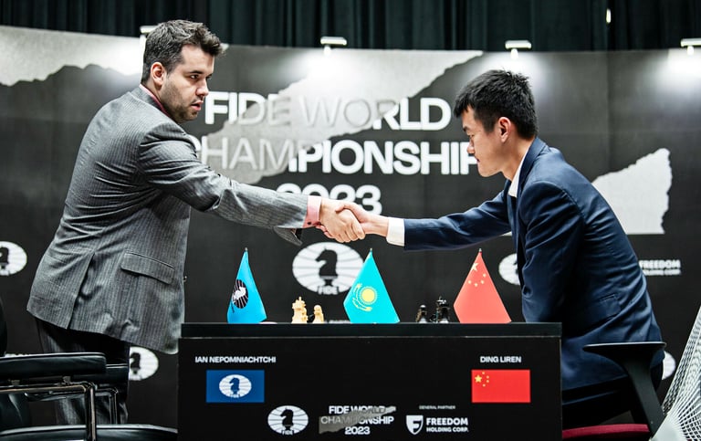 Nepomniachtchi takes the lead for the third time as Ding misplays. World Chess Championship 2023