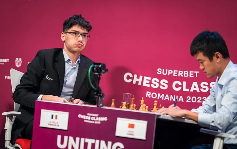 Alireza Firouzja beating World Champion Ding Liren at Superbet Chess Classic 2023 in Romania