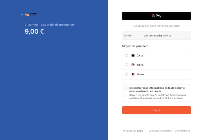 paiement formation e-learning