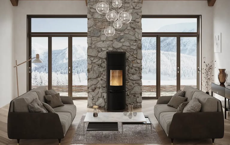 Poêle à bois scan-line saint hilaire de riez - expert du poele en vendée