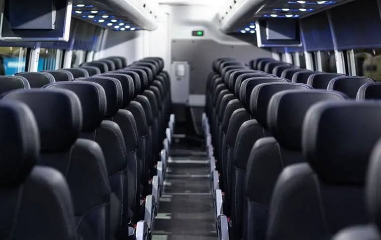 volvo luxury bus interior for premium travel in Delhi NCR