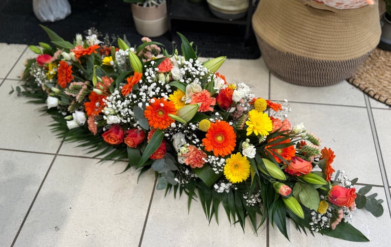 deuil raquette par Artisan Fleuriste Ergué-Gabéric proche de Quimper