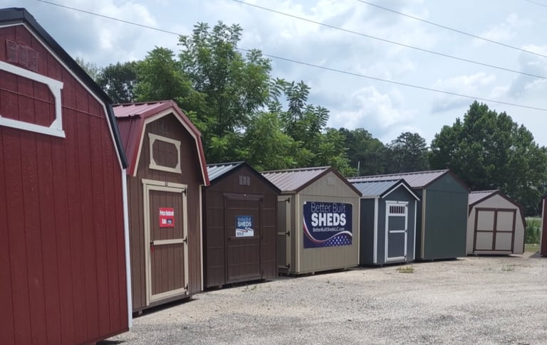 Premium sheds at The Bed Shoppe