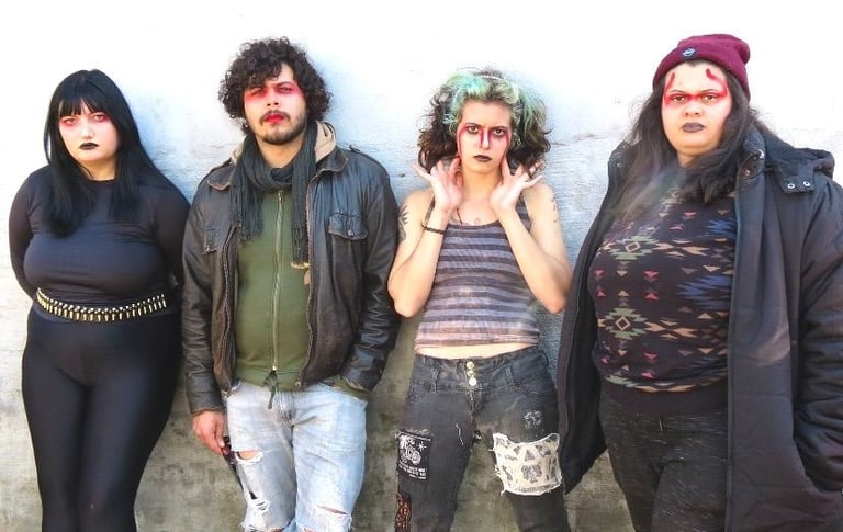 a group of people standing next to each other