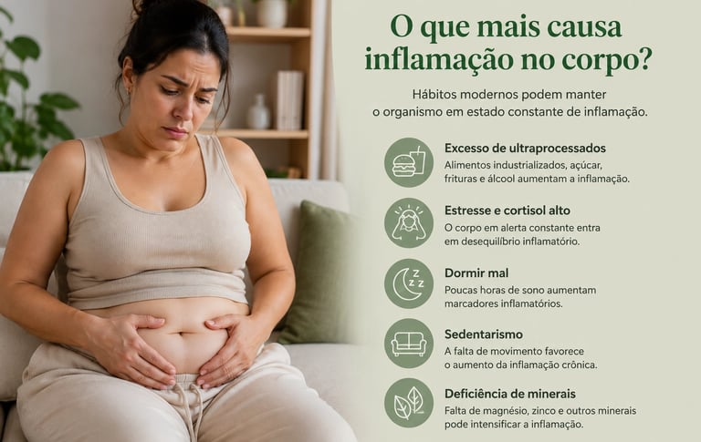 quais são as causas do corpo inflamado