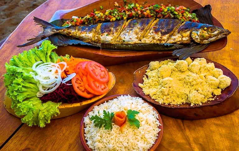 Peixe assado do Jundú