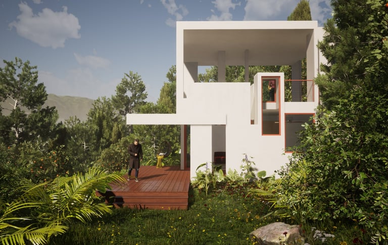 Modern House Integrated Into Nature