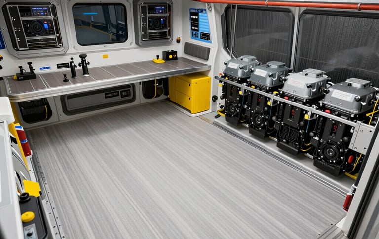 Technician repairing electronic equipment with precision tools in a well-equipped workshop.