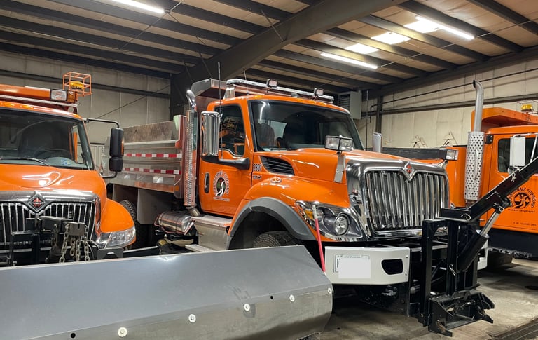 Snow plow trucks