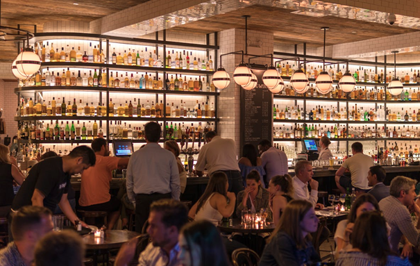 People drinking at a bar