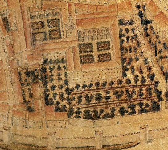 Plano del convento del Carmen realizado por el Padre Tosca.