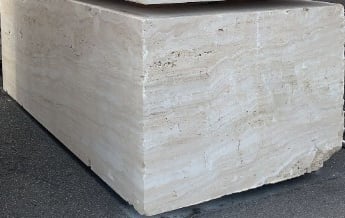 Blok kamienia trawertyn, blok kamienny trawertynowy włoski Bianco