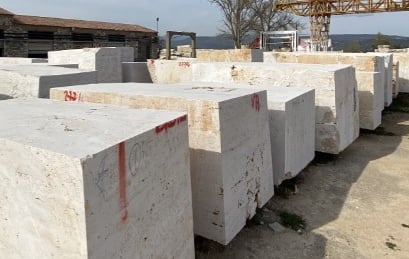 Blok kamienia, blok kamienny trawertyn włoski kamień